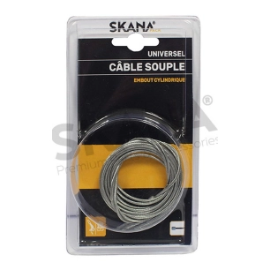 câble souple ø : 1,5 mm avec embout cylindrique 4 x 4 mm. longueur : 2,5 m.