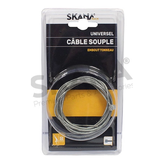 câble souple ø : 1,5 mm avec embout tonneau 6 x 5,5 mm. longueur : 2,5 m .