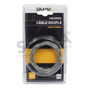 câble souple ø : 1,5 mm avec embout tonneau 6 x 5,5 mm. longueur : 2,5 m .