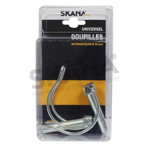 lot de 2 goupilles automatiques. ø : 10 mm longueur : 50 mm.