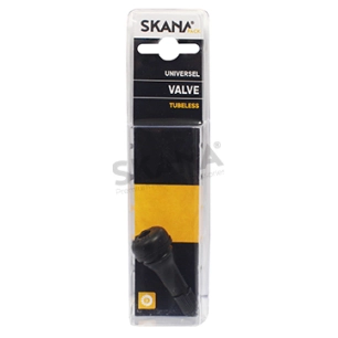valve compléte pour jante tubeless. modèle long (type tr413) longueur totale: 44,5 mm.