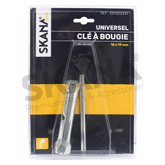 clé à bougie d'allumage à tube. dimensions: 16 x 19mm, l: 110mm (sous coque).