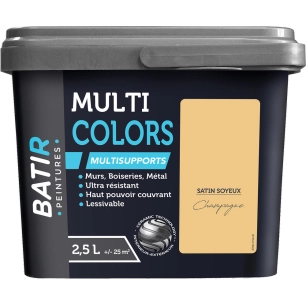 batir multicolors peinture multisupports satin soyeux 2.5l - batir