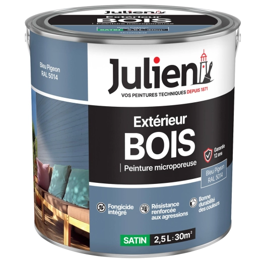 peinture extérieure bois microporeuse 2.5l - julien