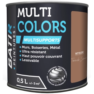 batir multicolors peinture multisupports mat poudré 0.5l - batir