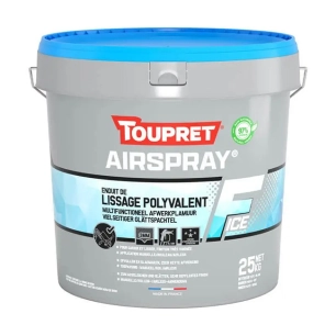 enduit garnissant toupret bâtiment airspray f ice 25kg - toupret