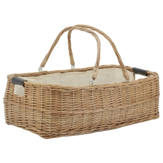 panier en osier buff brun dbl coton - aubry gaspard