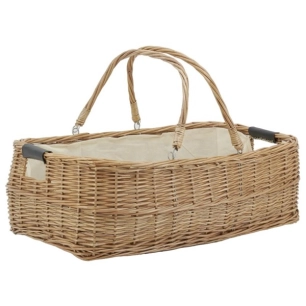 panier en osier buff brun dbl coton - aubry gaspard