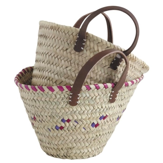 couffin enfant palmier l30 2 anses cuir - aubry gaspard