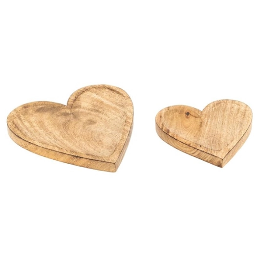 série de deux corbeilles coeur en manguier - aubry gaspard