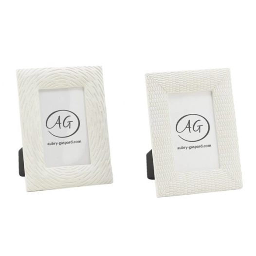 cadre résine h20 cm blanc - aubry gaspard