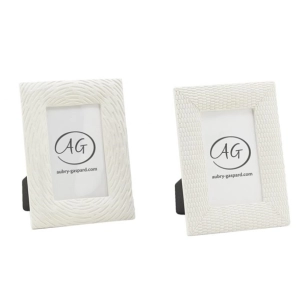cadre résine h20 cm blanc - aubry gaspard
