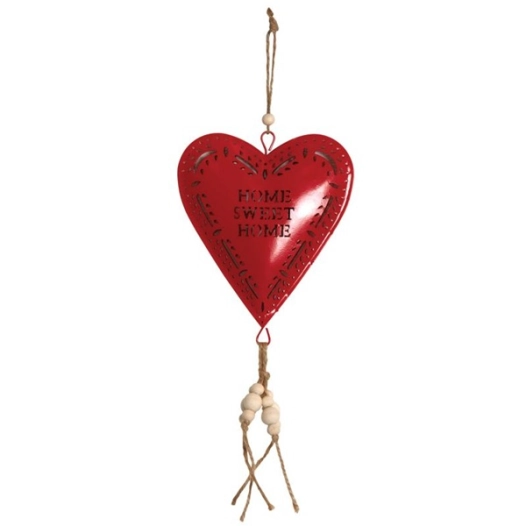 coeur à suspendre métal h14 rouge - aubry gaspard