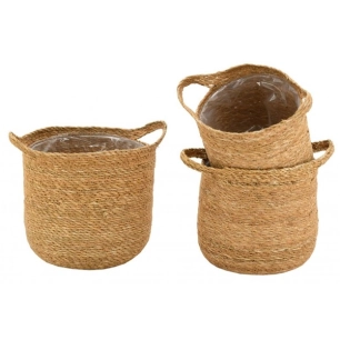 série de trois cache-pots ronds 2ans dbl plastique - aubry gaspard