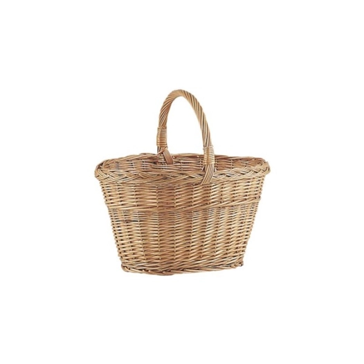 panier en osier buff ovale bord natté - aubry gaspard