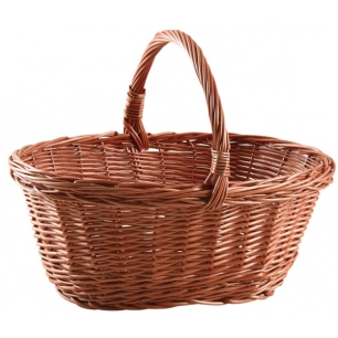 panier de marché en osier buff ovale - aubry gaspard