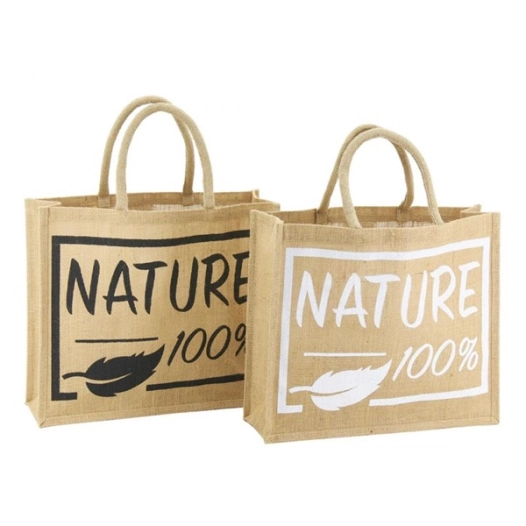 sac en jute naturel avec motif - 100 % nature - aubry gaspard
