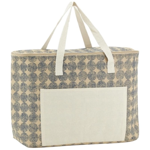 sac lunch en jute naturel - dbl iso - motif chakras l46 - aubry gaspard