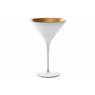 verre cocktail blanc-or 24cl - 11,6xh17,2cm - elements - stolzle