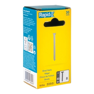clous 8/30 mm galvanisés 18ga, 2250 pcs
