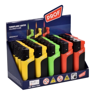 briquet électronique turboflame, couleurs assorties