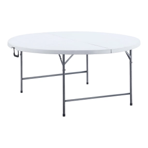 table ronde pliante, 180 x 74 cm