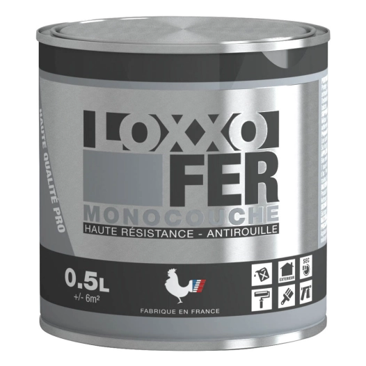 laque fer antirouille monocouche haute résistance 0.5l - loxxo