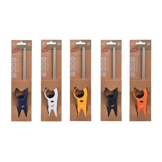 briquet de cuisine électronique rechargeable, couleurs assorties, blister écologique