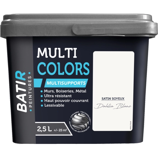 batir multicolors peinture multisupports satin soyeux 2.5l - batir