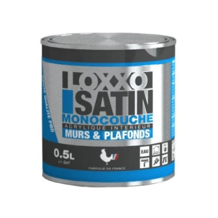 peinture acrylique satin monocouche murs & plafonds 0.5 l - loxxo