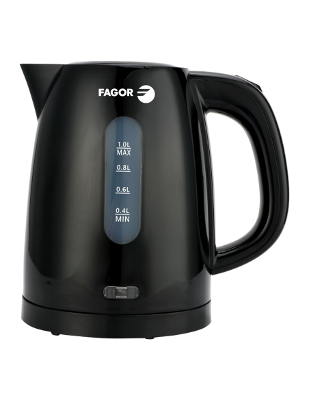 Bouilloire Fagor Teya Noire 1L Design Compact, Chauffe Rapide - FAGOR