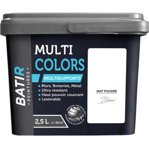 batir multicolors peinture multisupports mat poudré 2.5l - batir