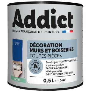 Peinture Acrylique satin 0.5 litre marine - ADDICT