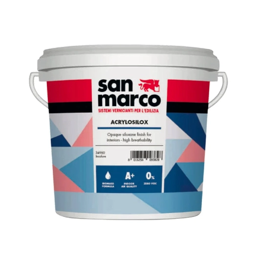 peinture san marco acrylosilox blanc 4l - san marco