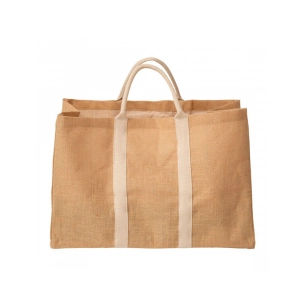 sac à bûches jute écrue avec anses ruecab - ruecab