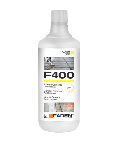 Anti-Ciment F400 Faren 1L Décapant puissant résidus ciment, calcaire, rouille - FAREN