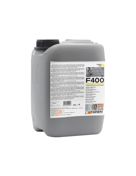 Anti-Ciment F400 Faren 5L Nettoyant puissant résidus ciment et laitance - FAREN