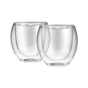 verre à double paroi, résistant aux chocs et aux températures 100 ml, 2 pièces