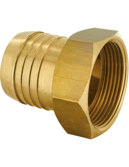 Raccord Laiton Cranté F15x21 Raccord cranté laiton pour tuyau - Codital