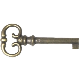 cle vieux laiton tige 40mm