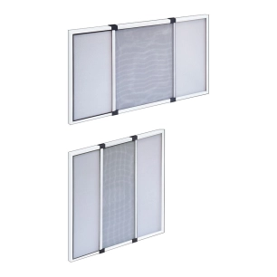 moustiquaire extensible blanche 70 x 50 cm, 2 pièces