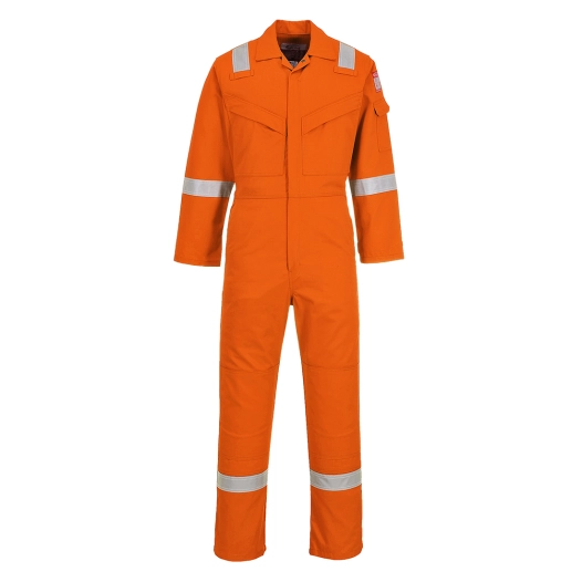 combinaison flamme résistant et antistatique 350g - taille 4xl - tall de couleur orange - portwest