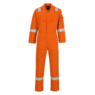 combinaison flamme résistant et antistatique 350g - taille 5xl - tall de couleur orange - portwest