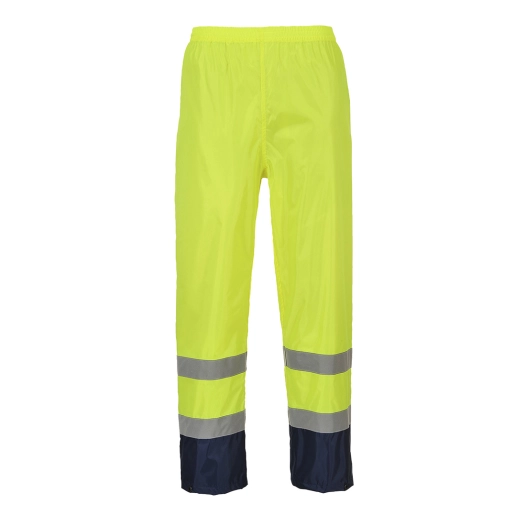 pantalon de pluie hi-vis bicolore - taille xs - jaune/marine - portwest