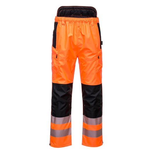 pantalon extrême haute visibilité pw3 - taille xxxl - orange/noir - portwest