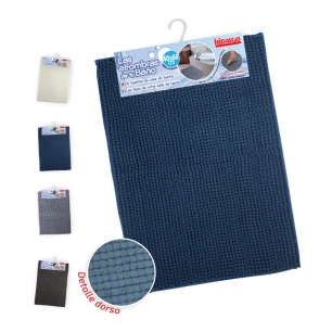tapis de bain shaggy, couleurs assorties 40 x 60 cm