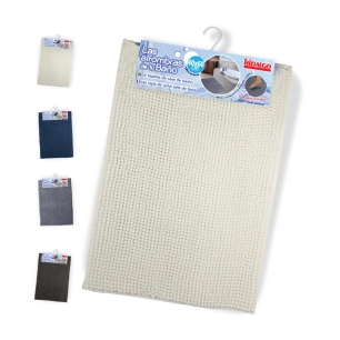 tapis de bain shaggy, couleurs assorties 45 x 75 cm