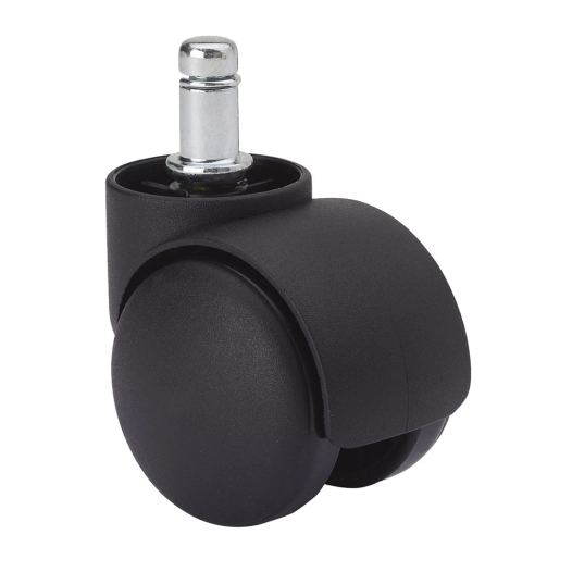 roue pivotante avec pointe lisse et axe lisse, noire, charge maximale de 50 kg, 11 x 12 cm, ø 5 cm