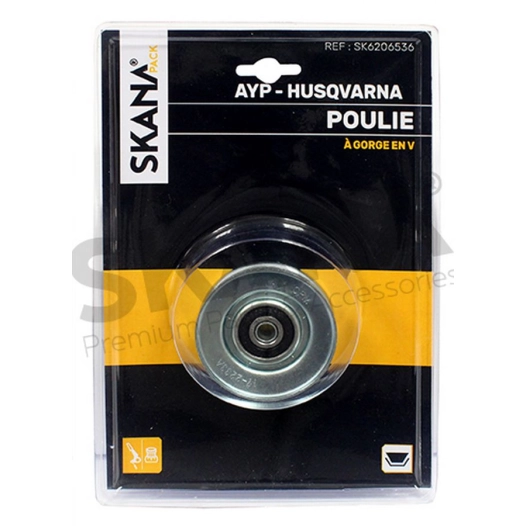 poulie à gorge en v sur roulement adaptable. ø extérieur : 63,5 mm ø intérieur : 8,1 mm hauteur : 21 mm pour modèles à partir de