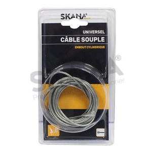 câble souple ø : 2 mm avec embout cylindrique étagé. longueur : 2,5 m.